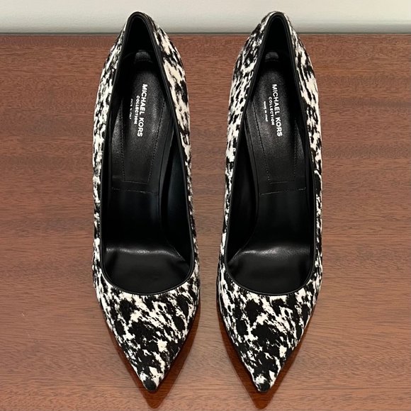 NIB Michael Kors Collection Gretel Speckled Pony Print Calf Hair Pump - Picture 5 of 16